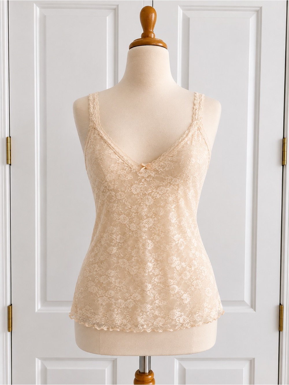 John Galt Lace Cami Tank Top Creamy light pink One Size NWT PacSun